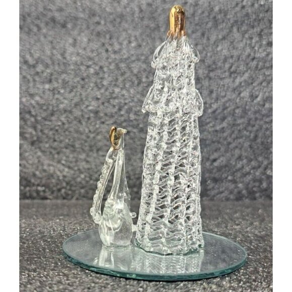 Vintage Spun Glass Lighthouse and Sailboat on Mirror Base - Picture 2 of 7